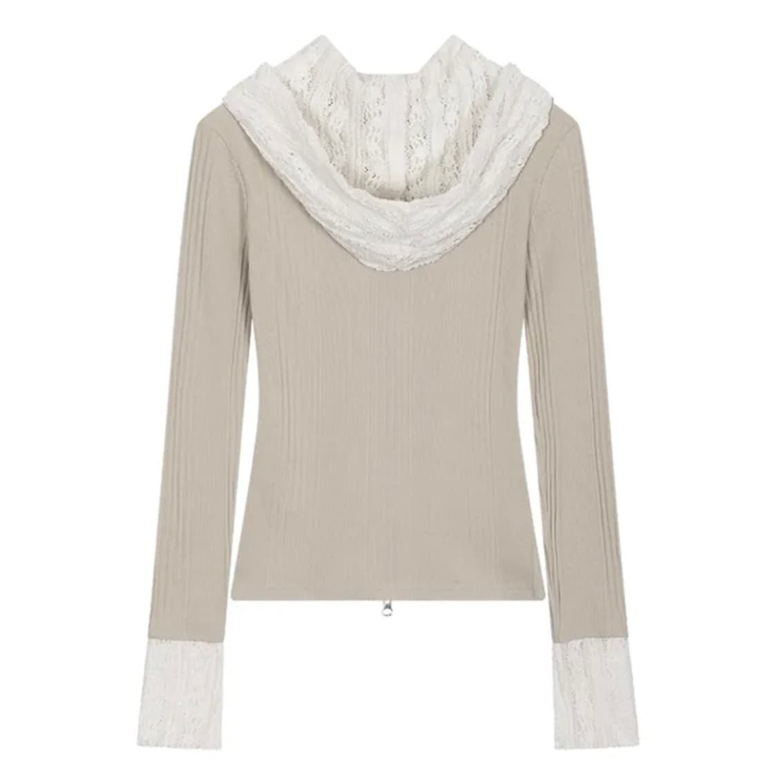 힐다 레이스 엠브로이더리 후드 집업 상품이미지3