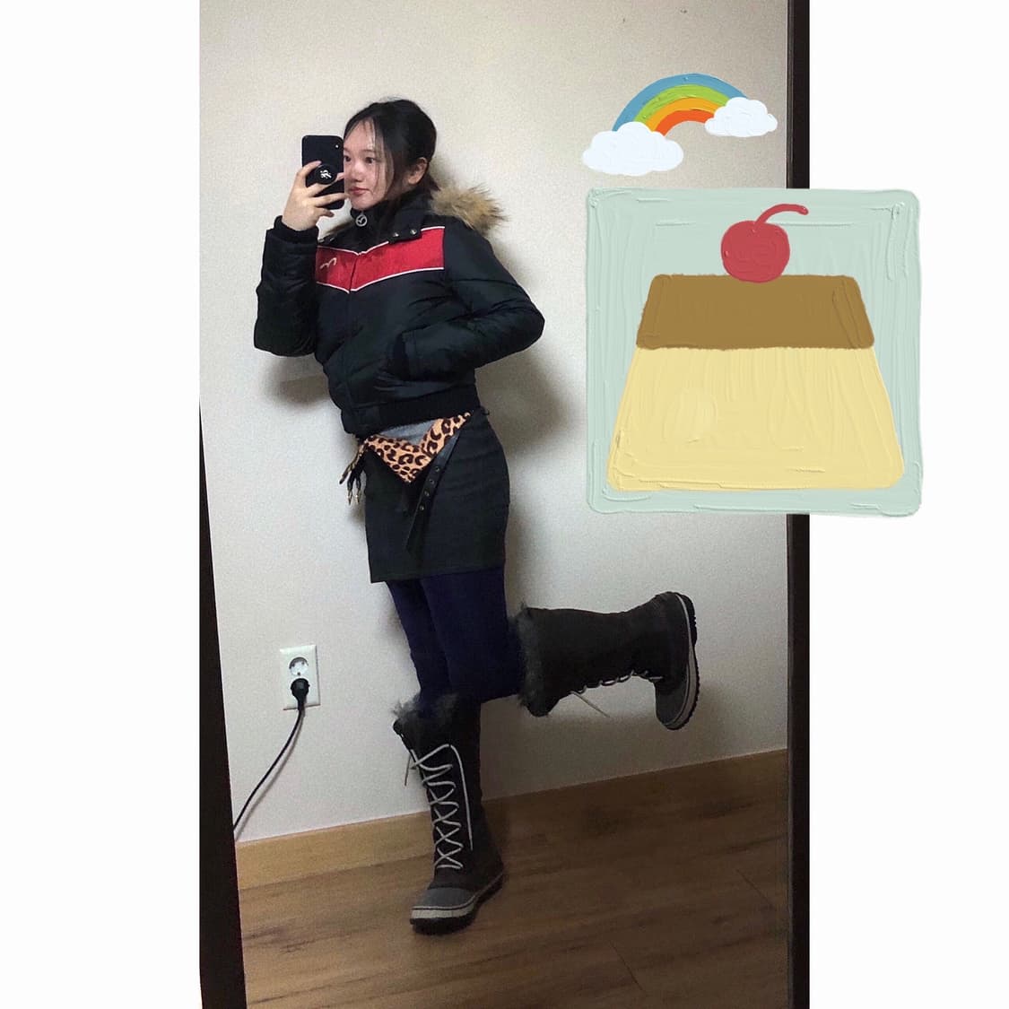 흑청 벨트 스커트 상품이미지1