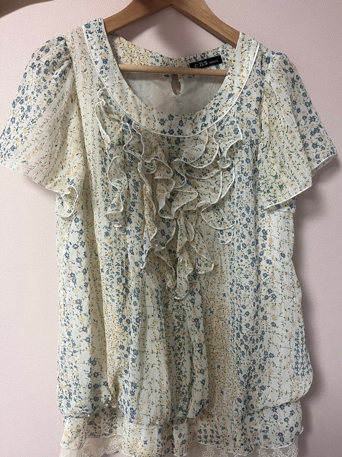 빈티지 꽃블라우스 상품이미지1