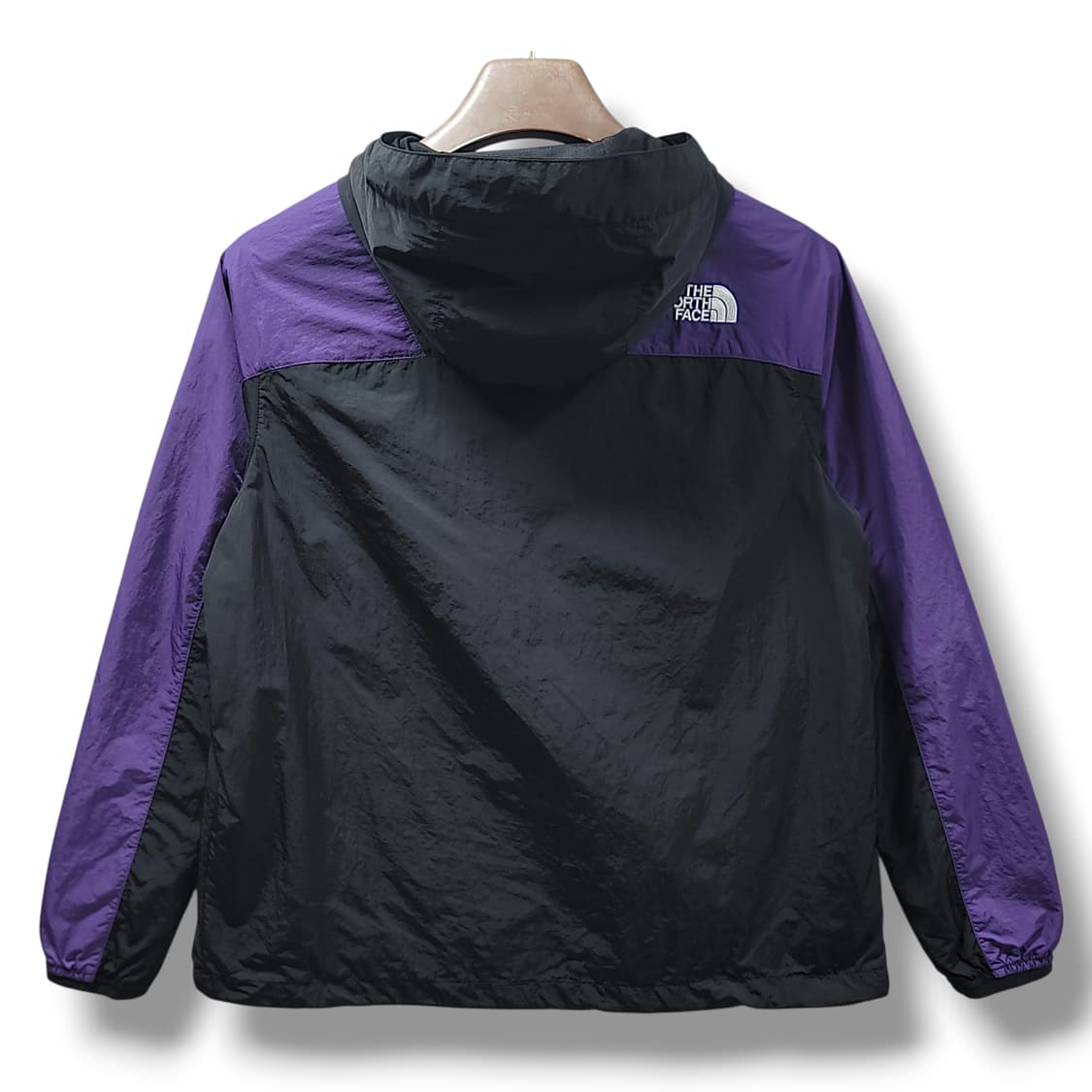 [XS] 노스페이스 블랙&퍼플 컬러블록 바람막이 아노락 상품이미지2