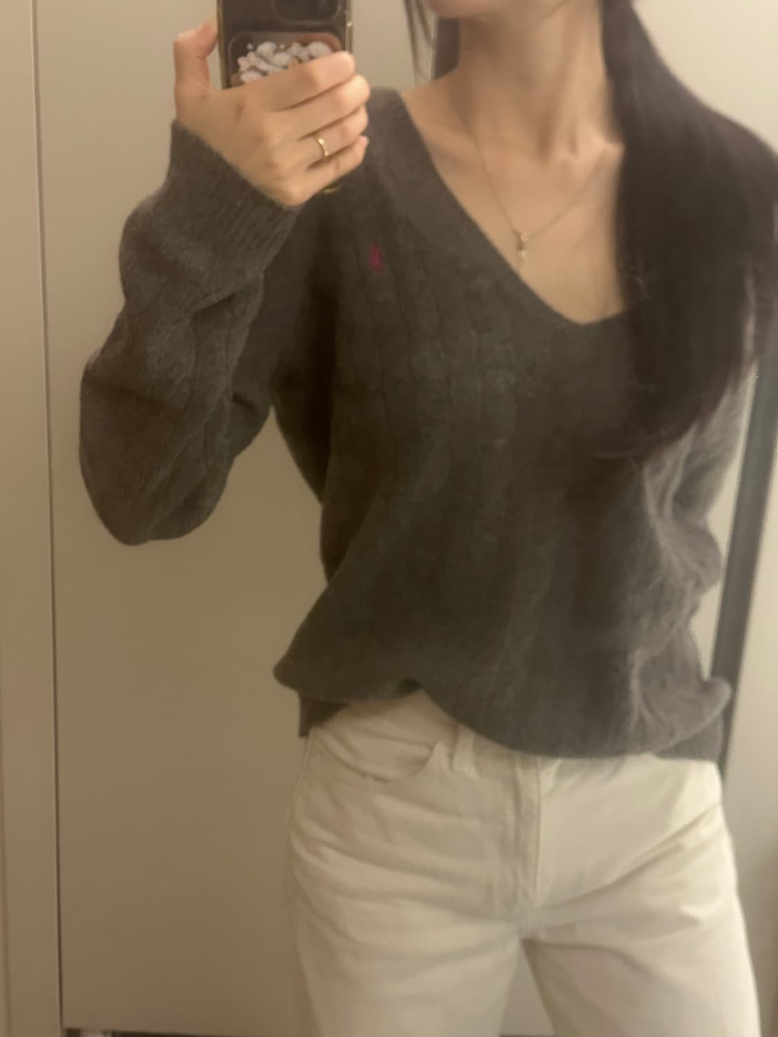 폴로 v 넥 니트 상품이미지1