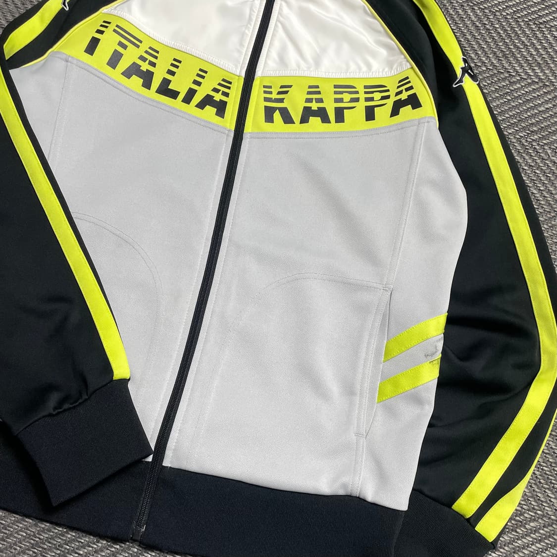 카파 올드스쿨 y2k 이탈리아 빅로고 형광 배색 트랙탑 져지y 5213 상품이미지3