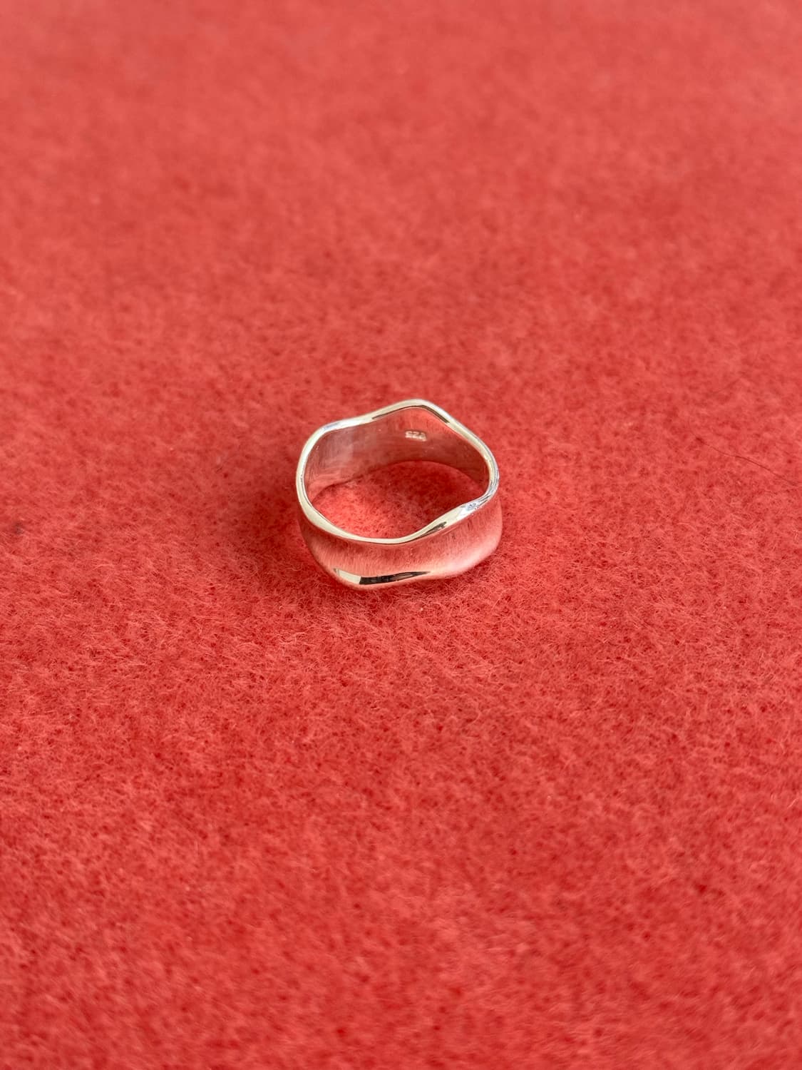 실버925 웨이브 볼드링 반지 상품이미지2