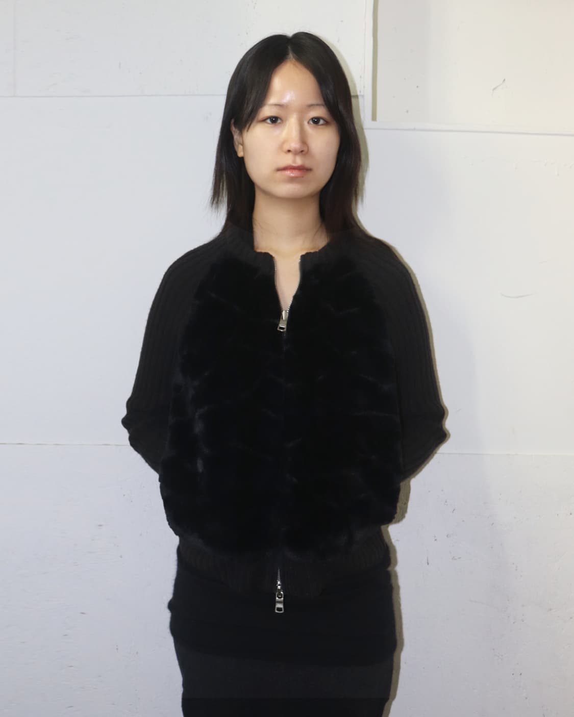 아르마니 익스체인지 퍼 니트 집업 상품이미지3