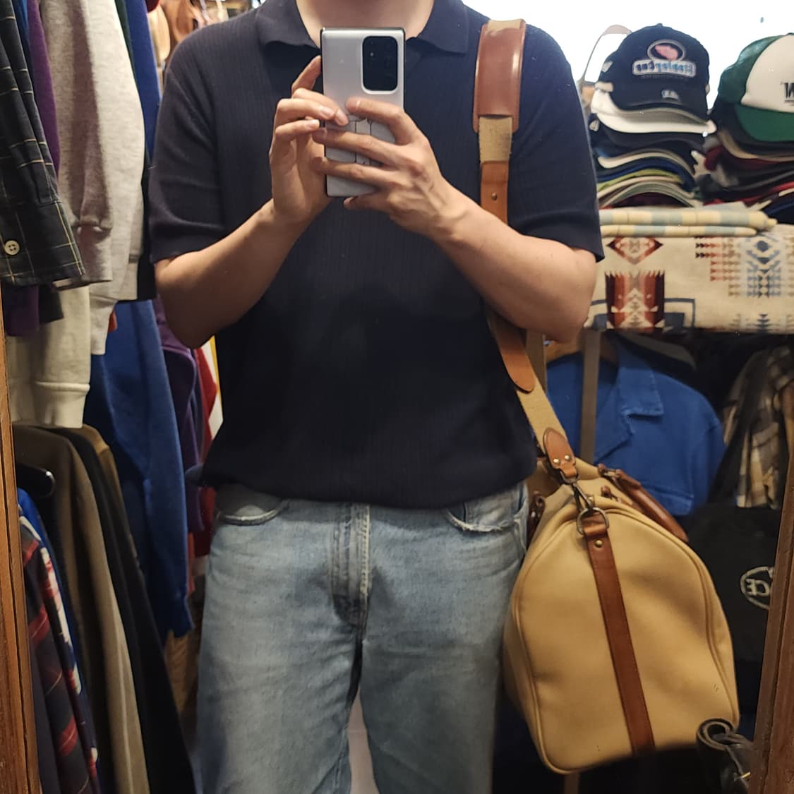 폴로 사파리 캔버스 레더 더플백 보스턴 백 트레블러 상품이미지8