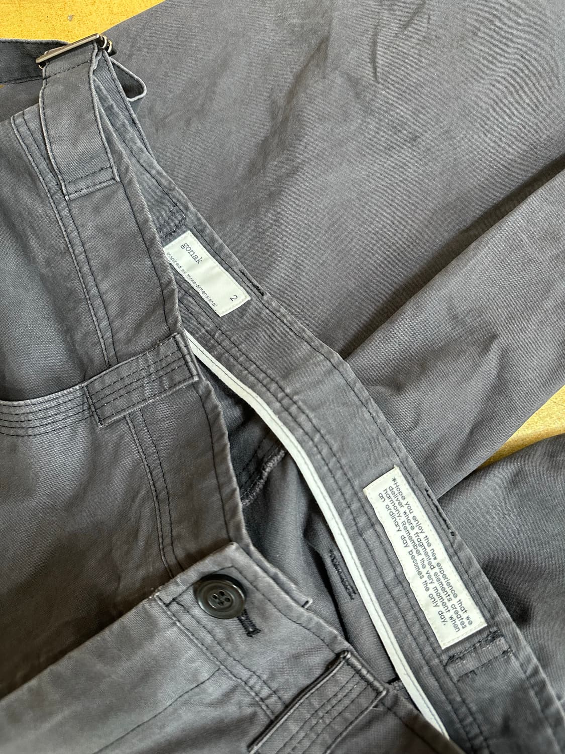 고낙 스켈레톤 차콜 팬츠 M 상품이미지3