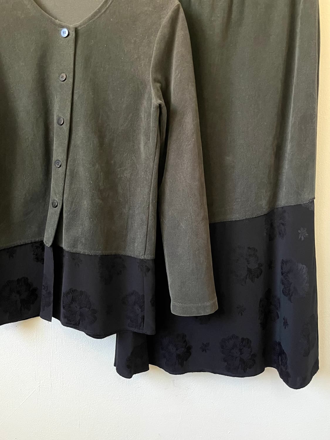 PARANOIA 올리브 레이어드 가디건 set up 상품이미지2