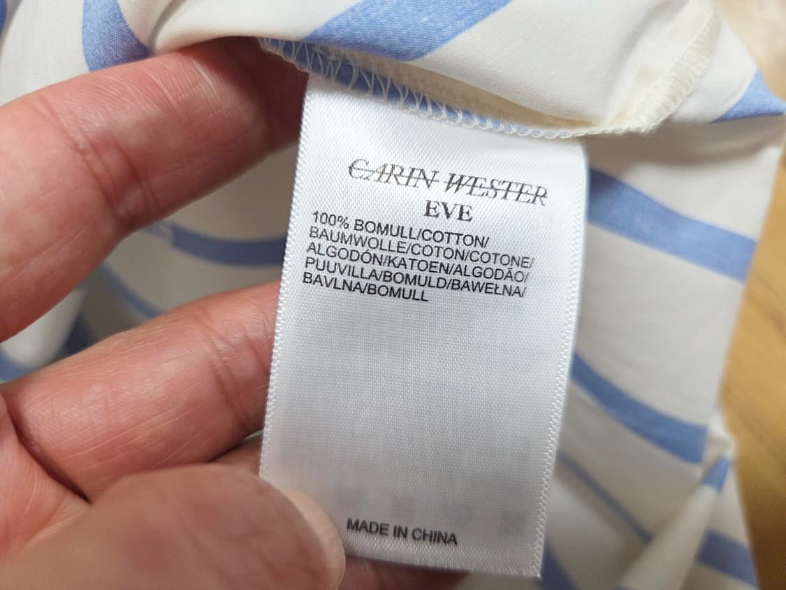 카린웨스터(CARIN WESTER) 오버사이즈 스트라이프셔츠 66-77 상품이미지5