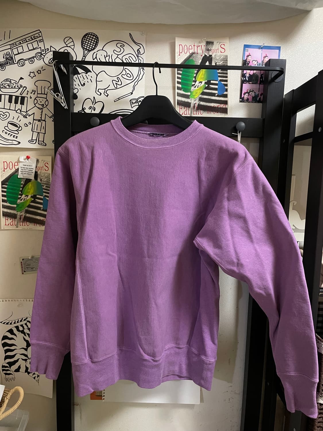 오라리 라벤더 컬러 스웻셔츠 4사이즈 M 상품이미지1