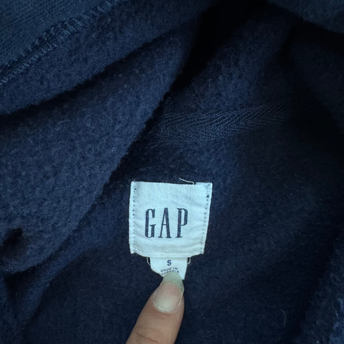Gap 갭 블랙로고 네이비 후드집업  상품이미지5