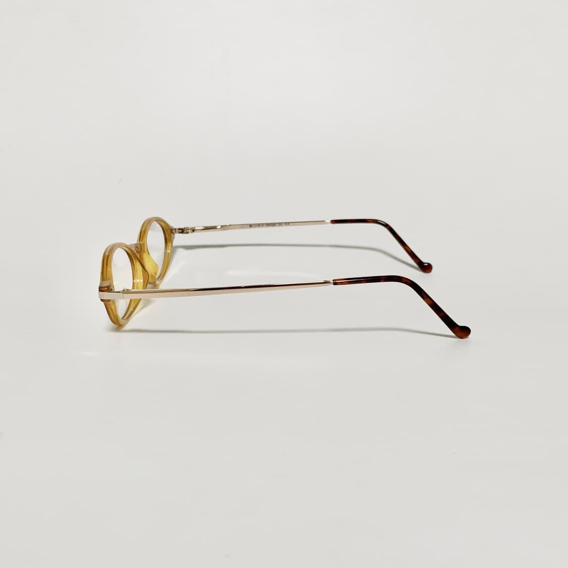 846 데드스탁 픽키 빈티지 브라운 오벌 라운드 뿔테 메탈 안경 상품이미지4