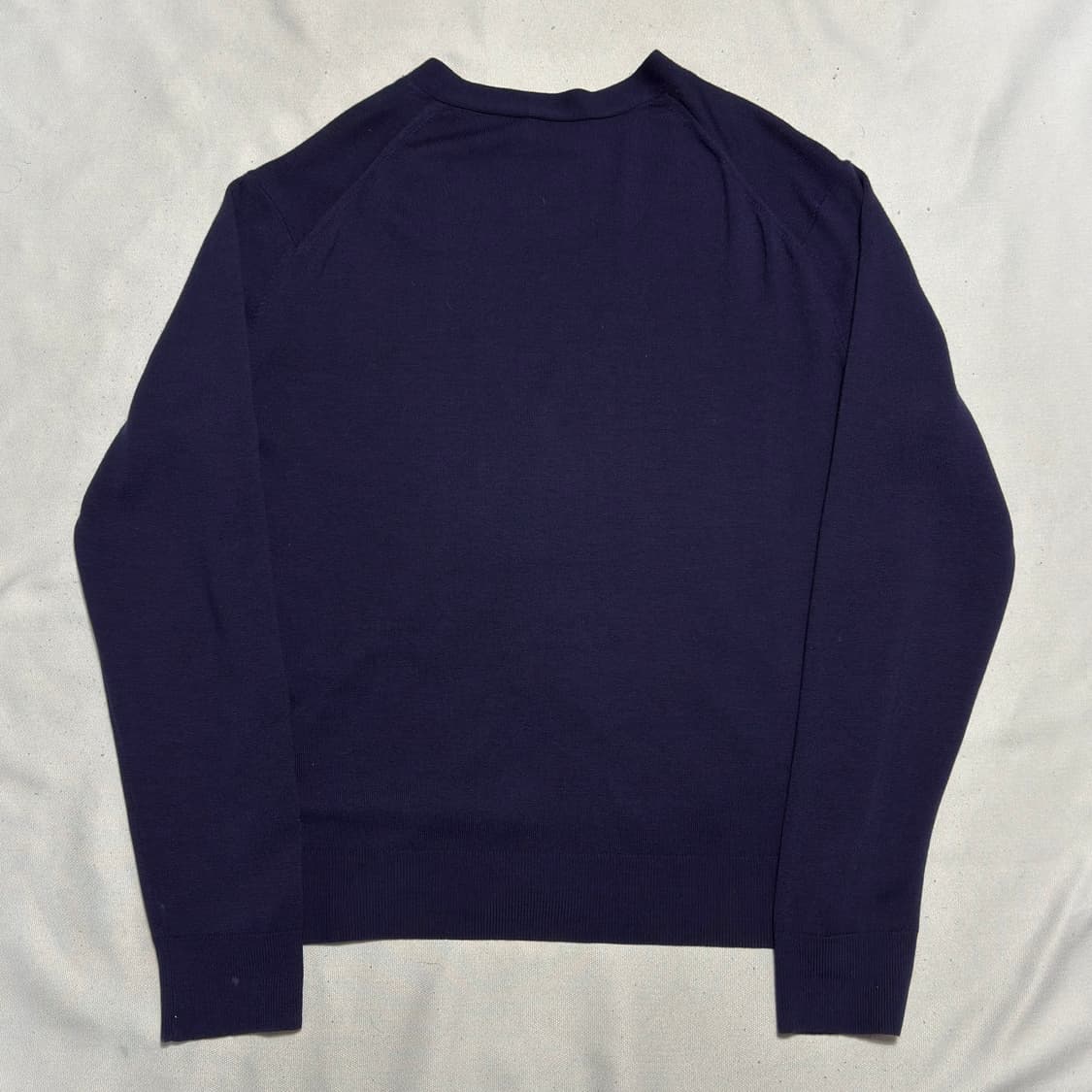 L 메종키츠네 트리컬러 폭스 네이비 가디건 상품이미지3