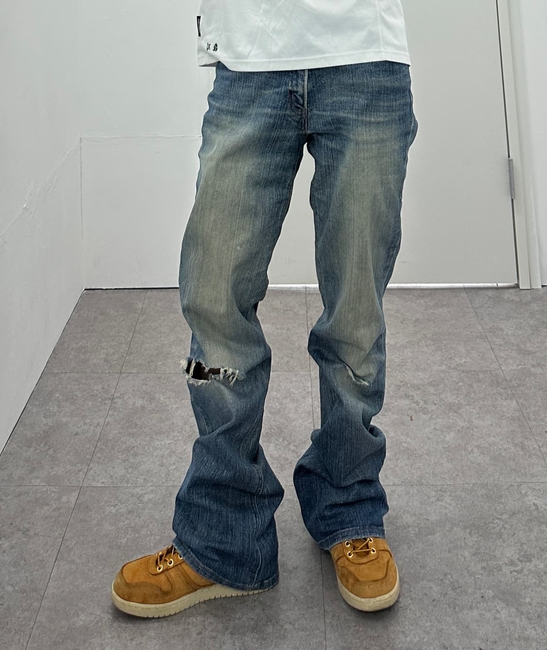 Vintage wow jeans destroyed flare denim  상품이미지1