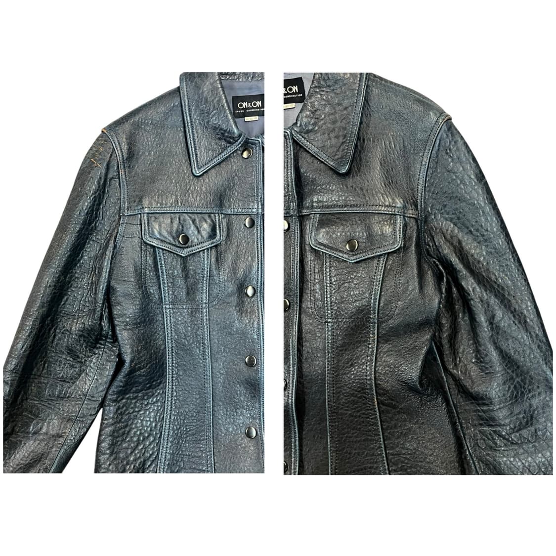 빈티지 양가죽 레더 자켓 다크그린  #csz1956 상품이미지5