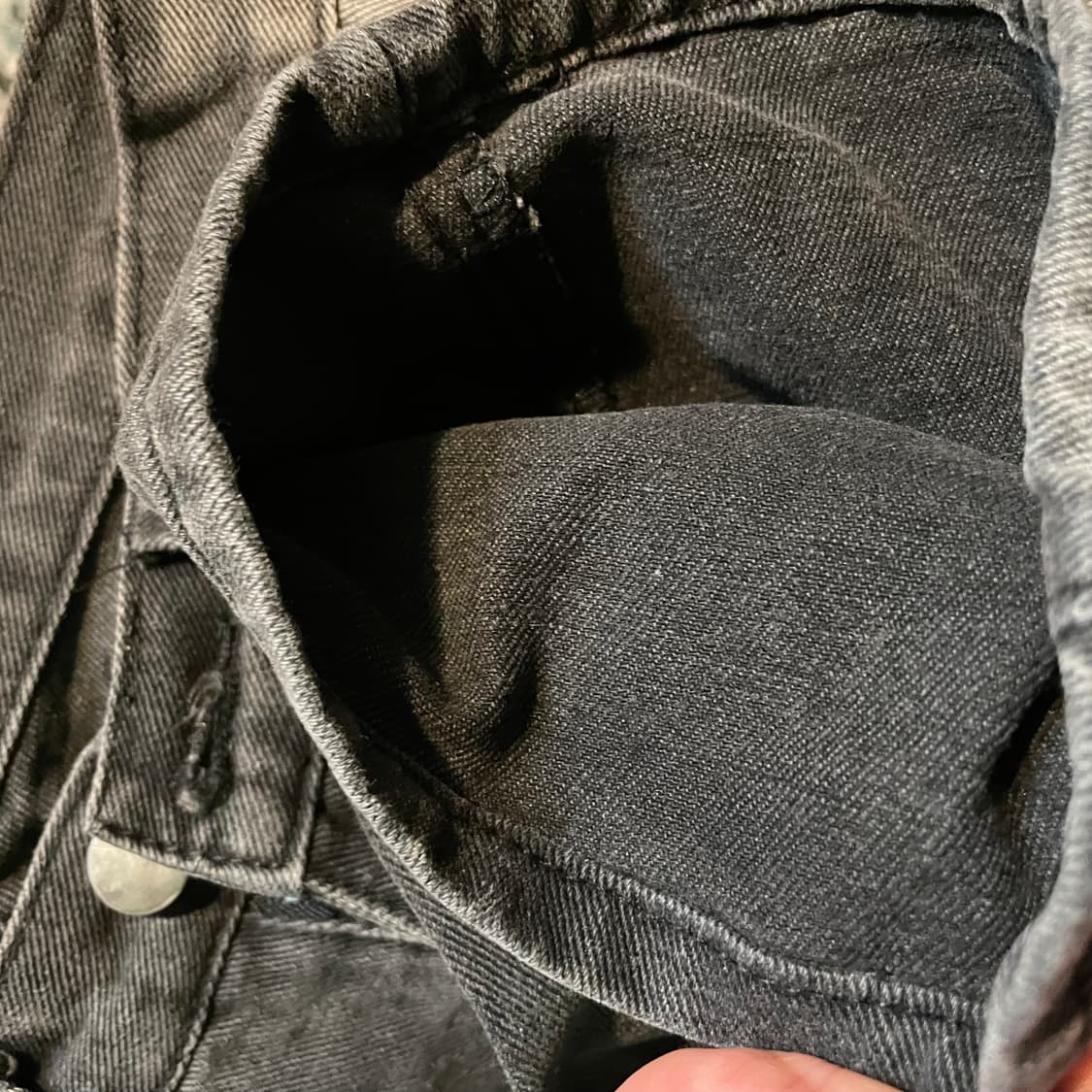 Vintage washed black denim jeans 상품이미지4
