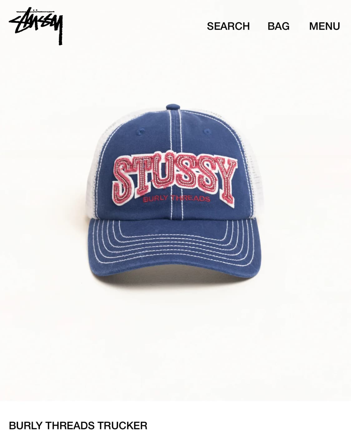 스투시 볼캡 BURLY THREADS TRUCKER (택포) 상품이미지1