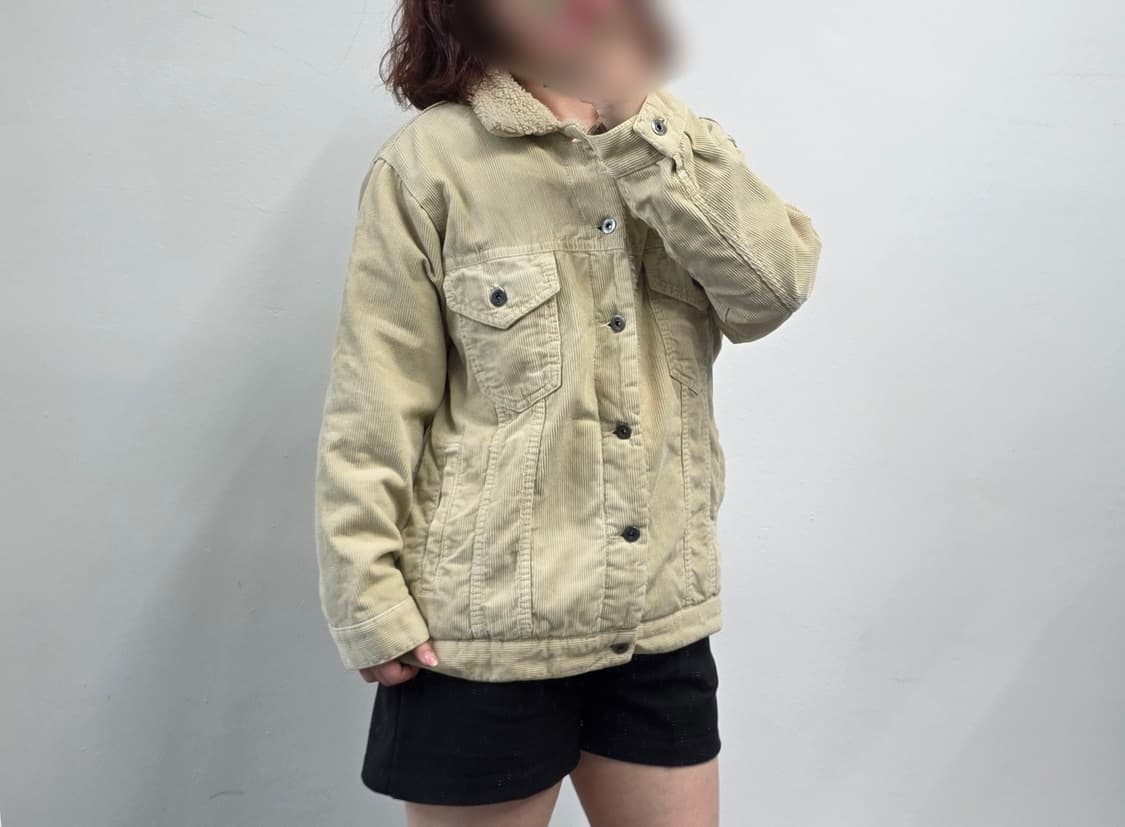 [프립]ZARA 코듀로이 쉐르파 자켓 베이지 상품이미지1