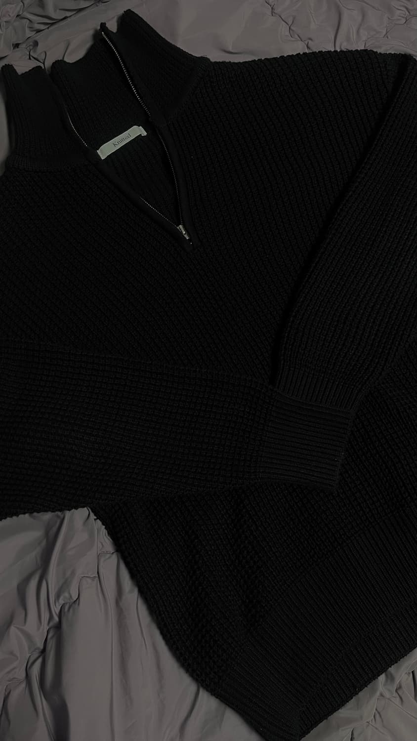 니티트 반집업니트 L사이즈 상품이미지1