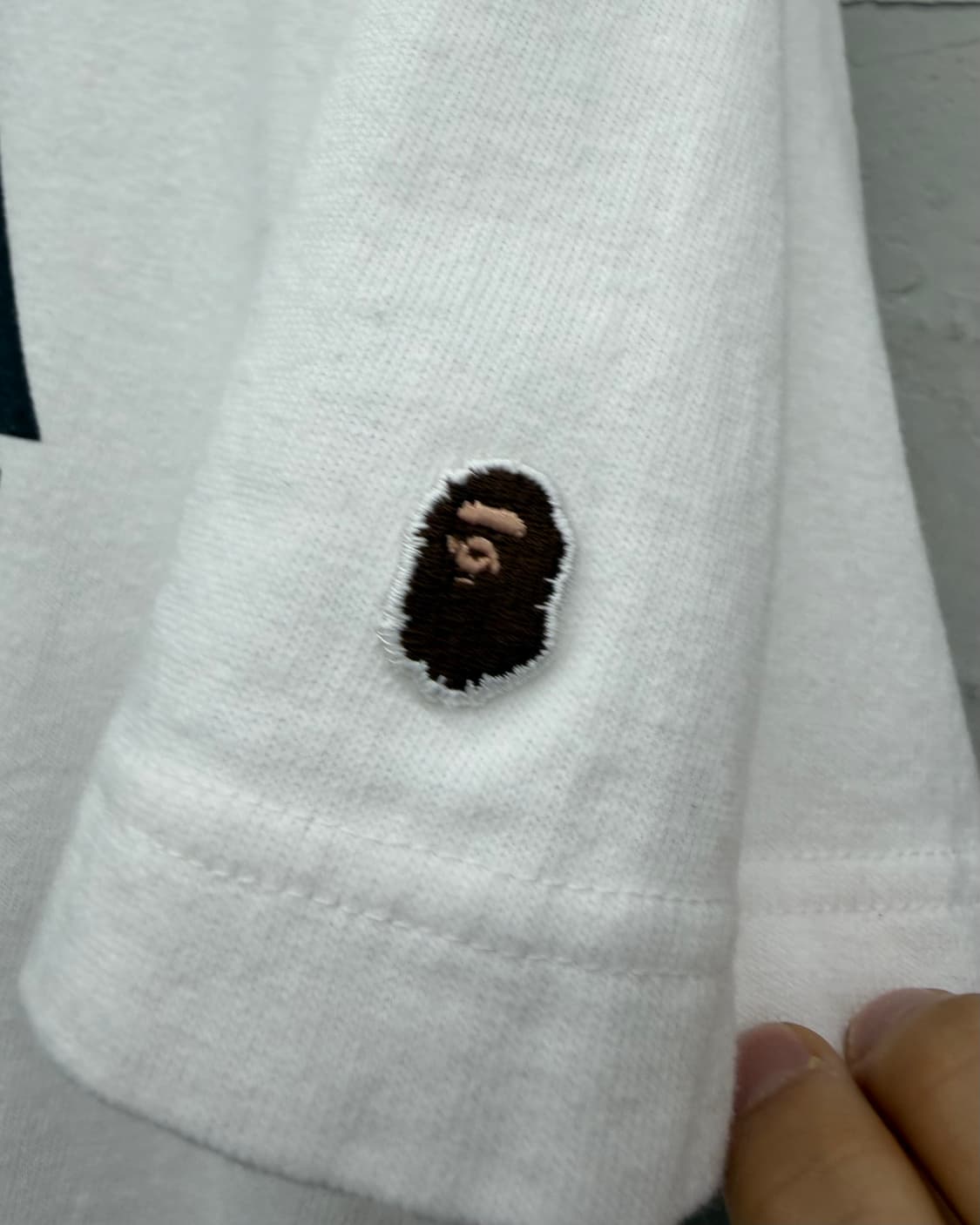 베이프 00s BAPE 로고 반팔 티셔츠 화이트 상품이미지6