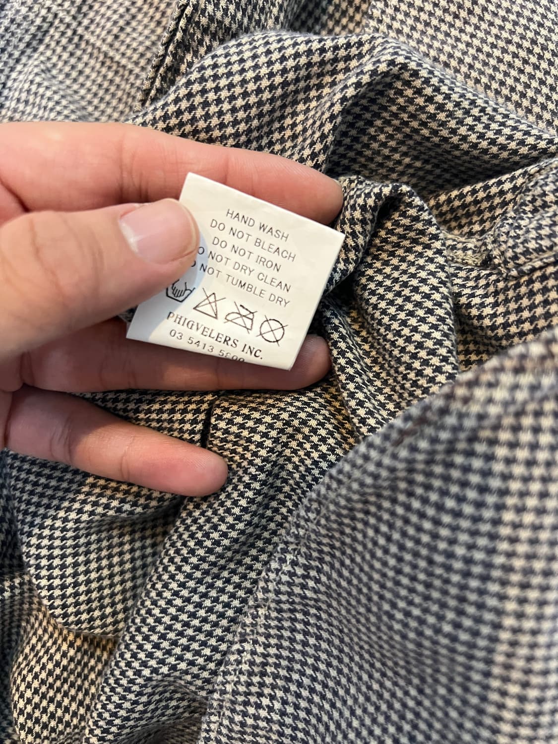 피그벨 하운드 투스 체크셔츠 phigvel makers 2사이즈 상품이미지3