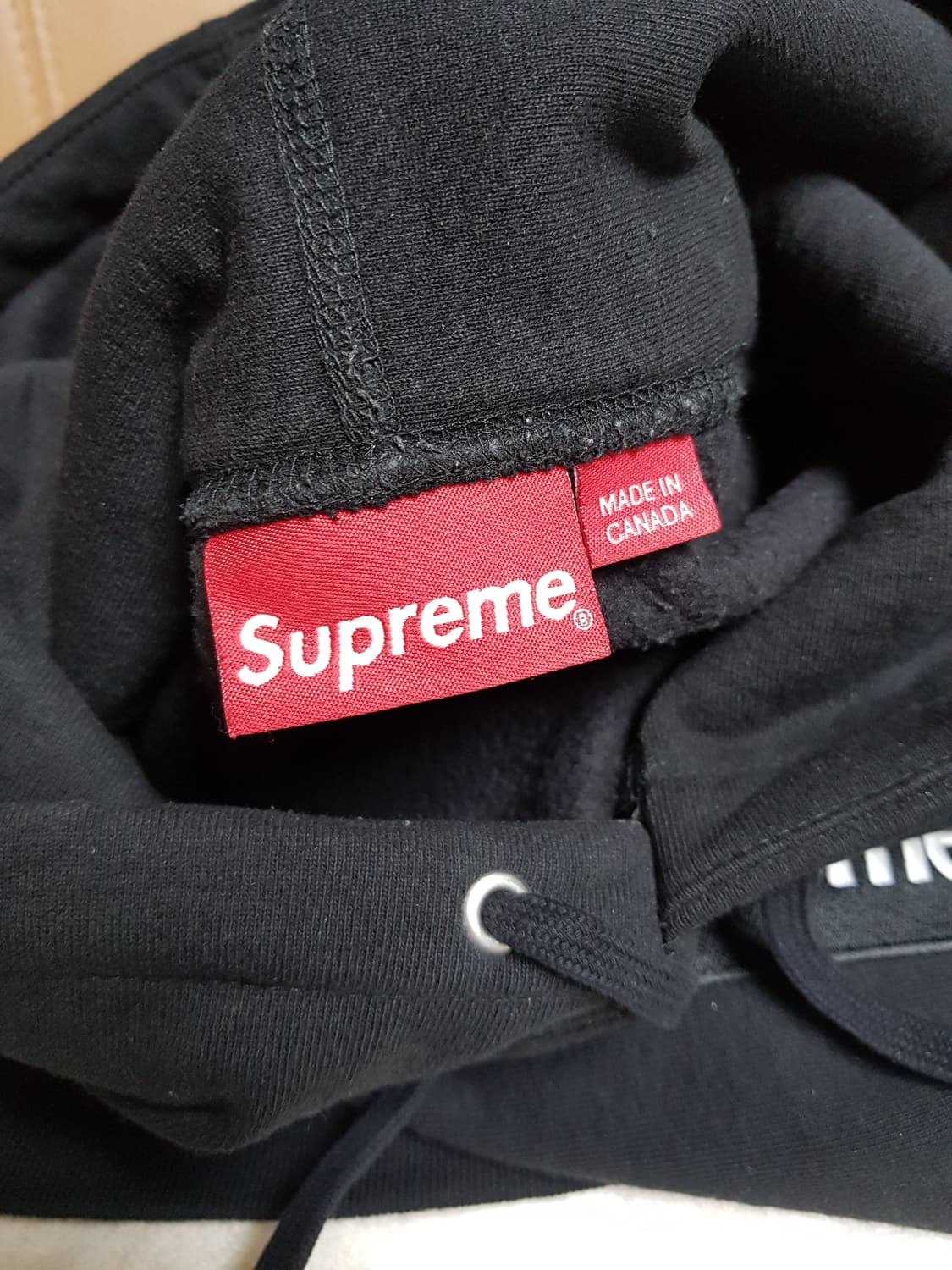 슈프림 박스로고 후드 티셔츠 블랙 상품이미지6