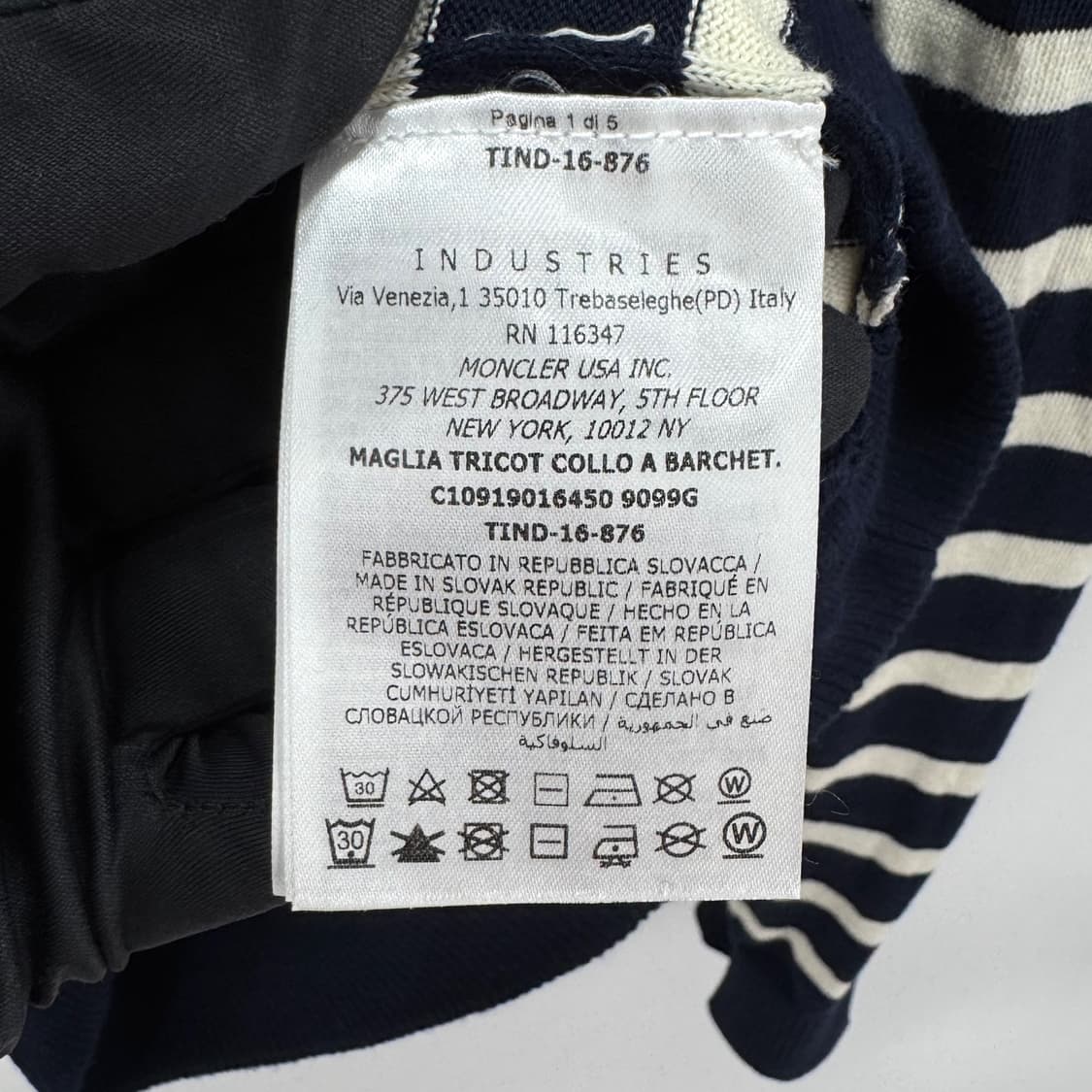 [XL사이즈] 몽클레어 스트라이프 니트 네이비 상품이미지9