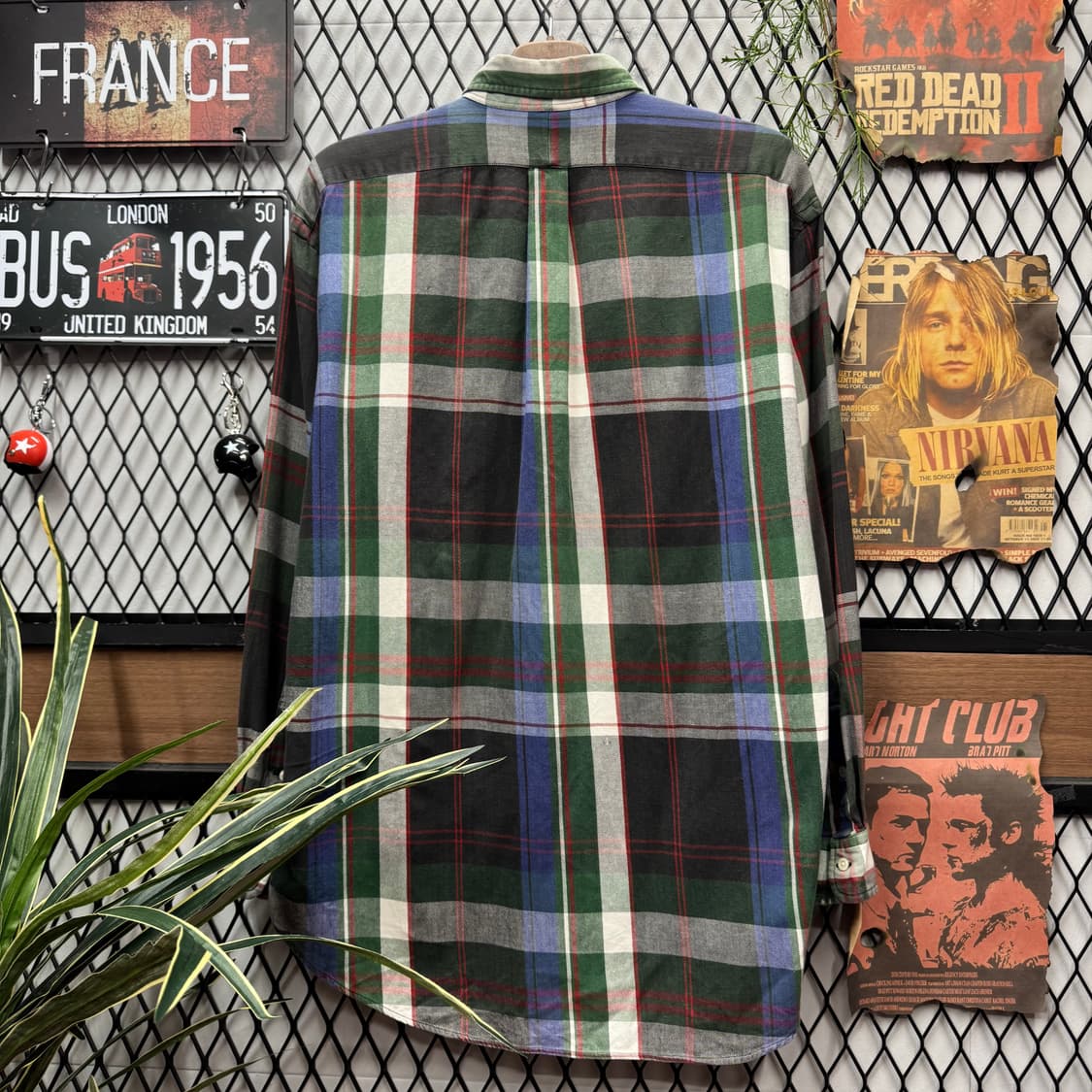 폴로 랄프로렌 멀티컬러 긴팔 체크 셔츠 네이비 포니 로고 포인트 상품이미지2