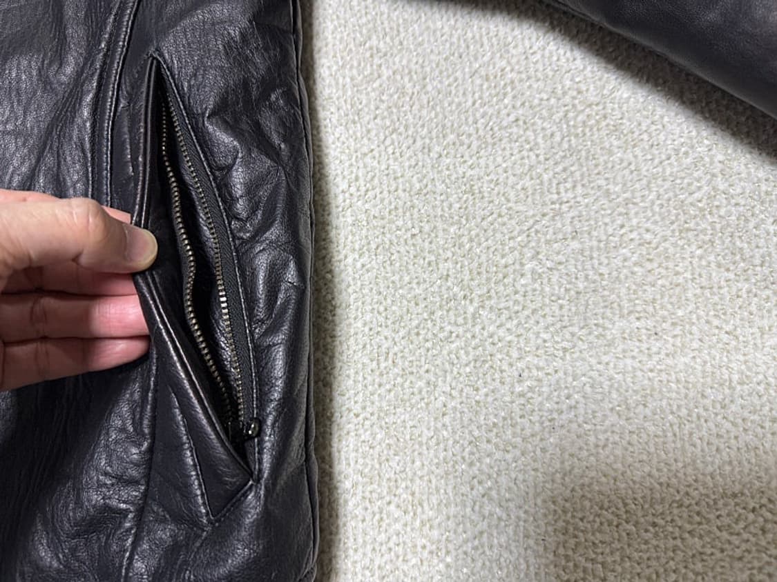 한섬 타임 가죽 자켓 남성용 100사이즈 상품이미지3