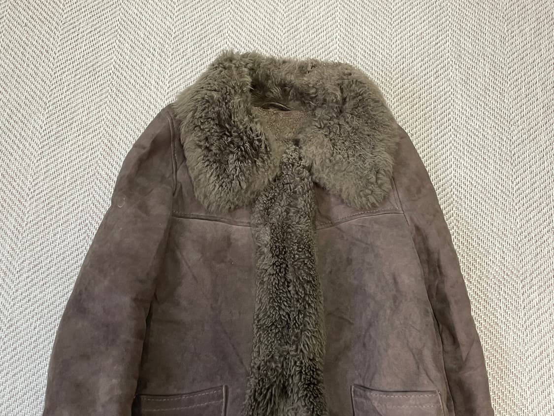 핸드메이드 리얼 스웨이드 시어링 카 코트 상품이미지3