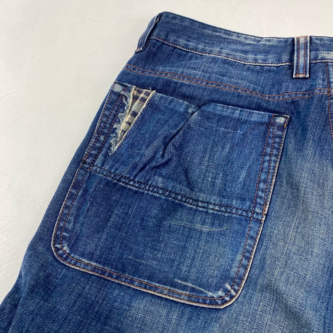 디젤 패치워크 와이드 데님 진 (34) 상품이미지7