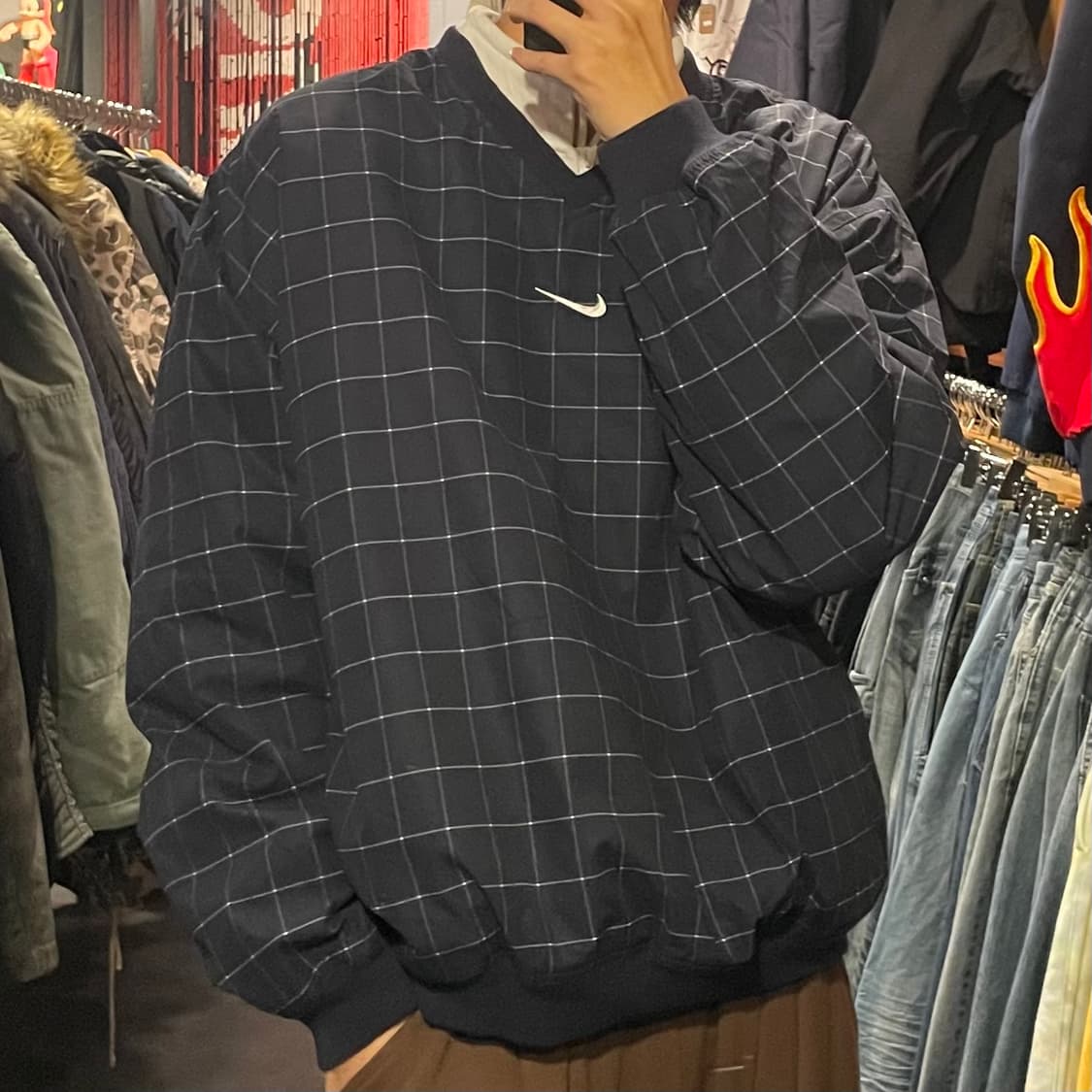 [IM] Nike 나이키 네이비 체크 웜업 상품이미지5