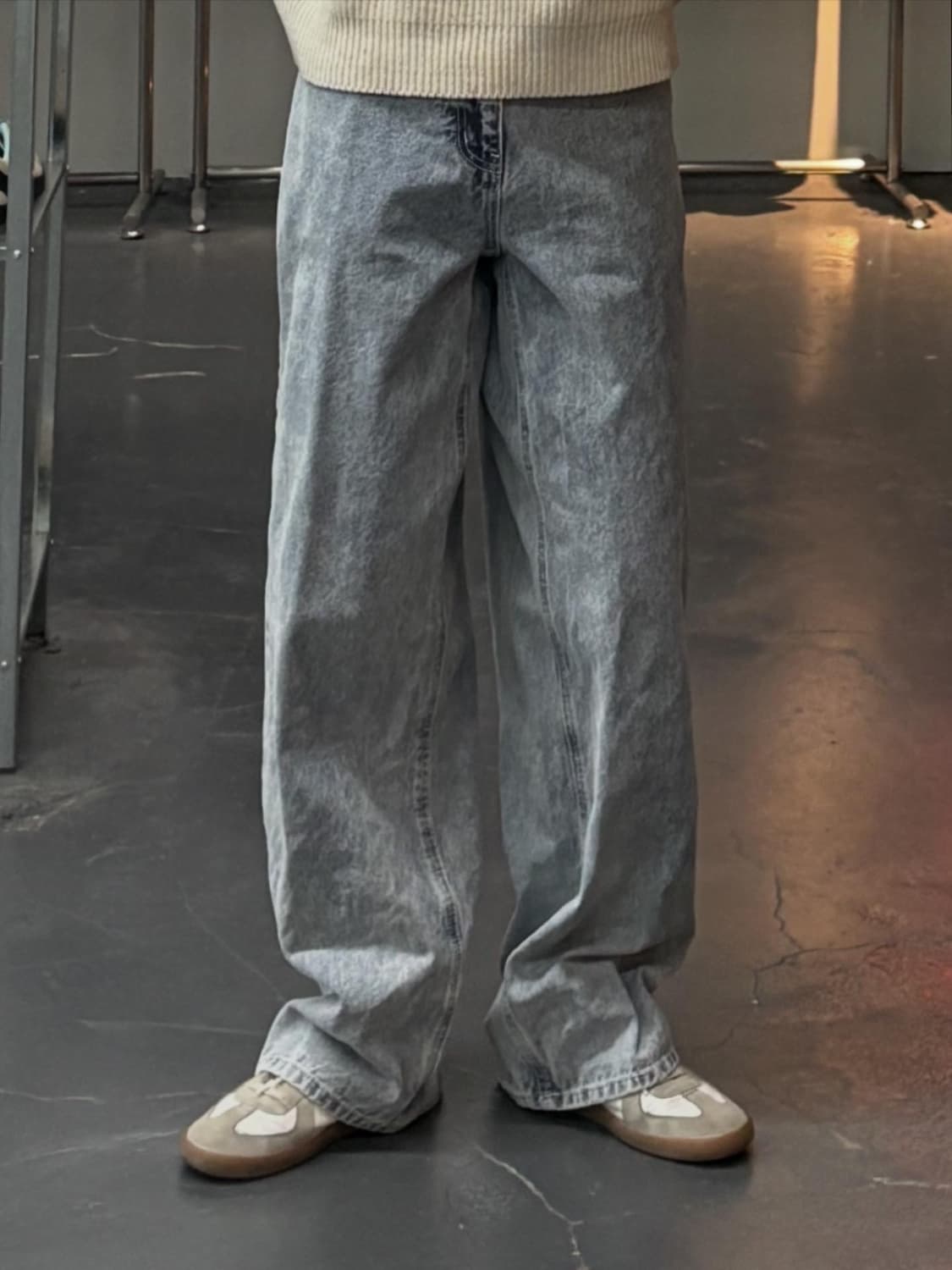 토피 벌룬핏 데님 와이드 팬츠 A3476 상품이미지1