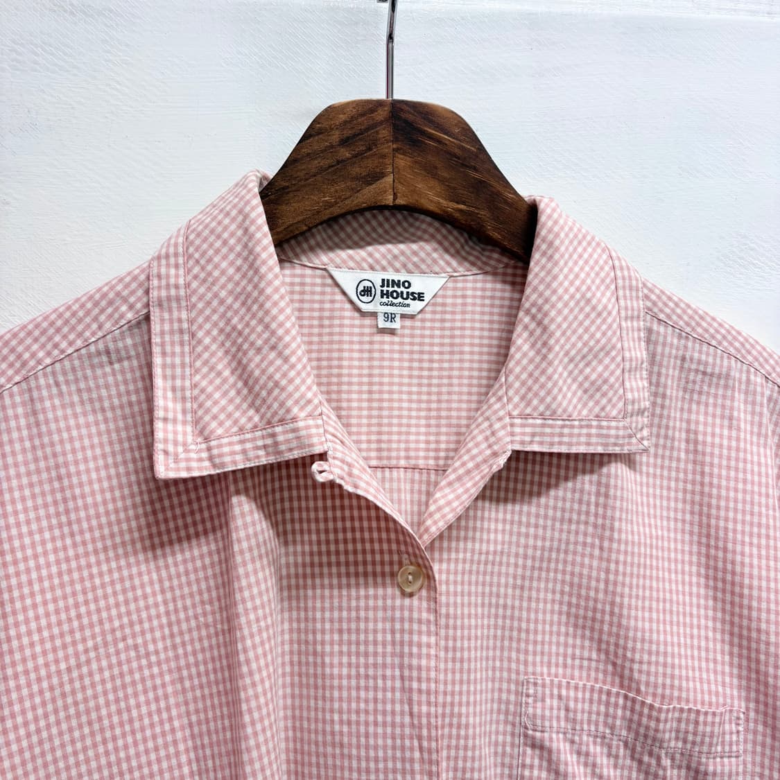 JINO HOUSE 핑크 깅엄체크 남방 JPN 상품이미지4