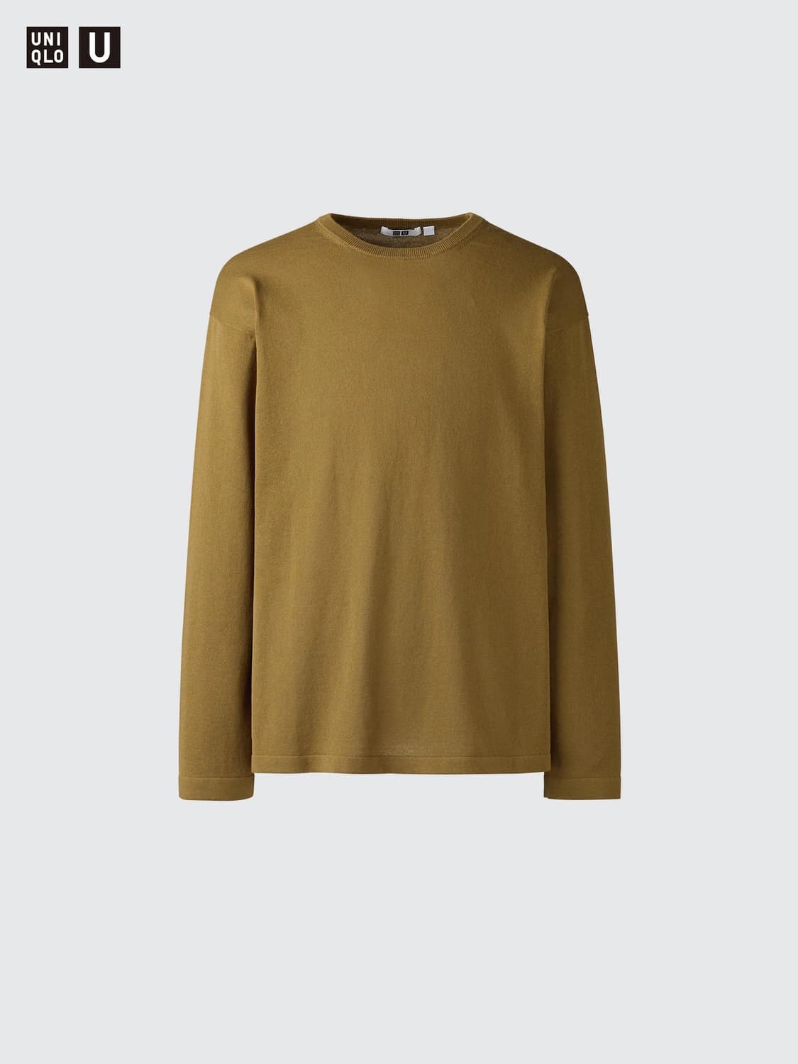 유니클로U 25SS 크루넥스웨터 머스타드L 상품이미지1