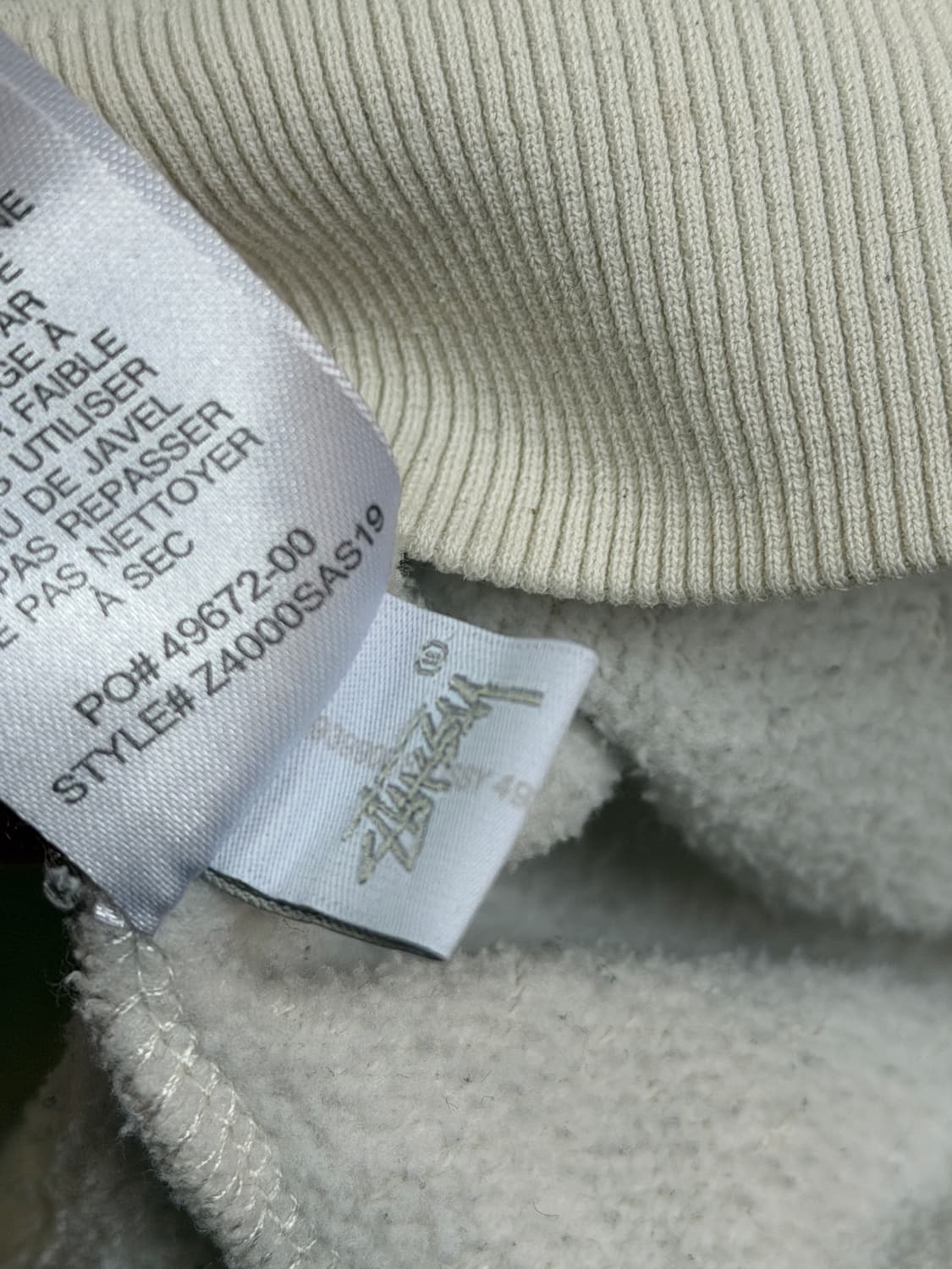 Stussy 스투시 재팬 크림 후드티 M 상품이미지9