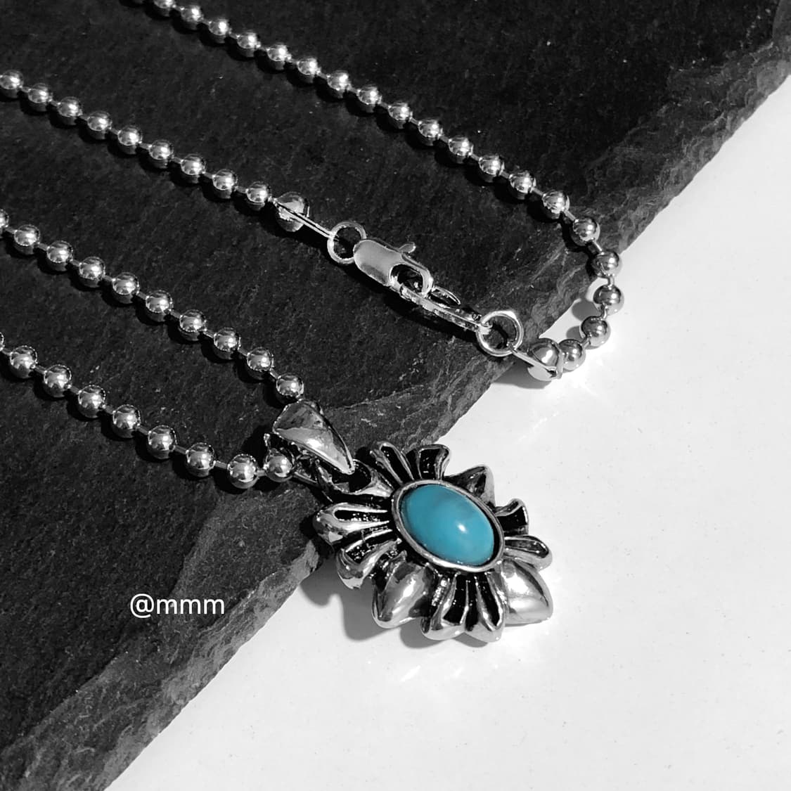 [Unisex] 터키석 체인 목걸이 상품이미지4