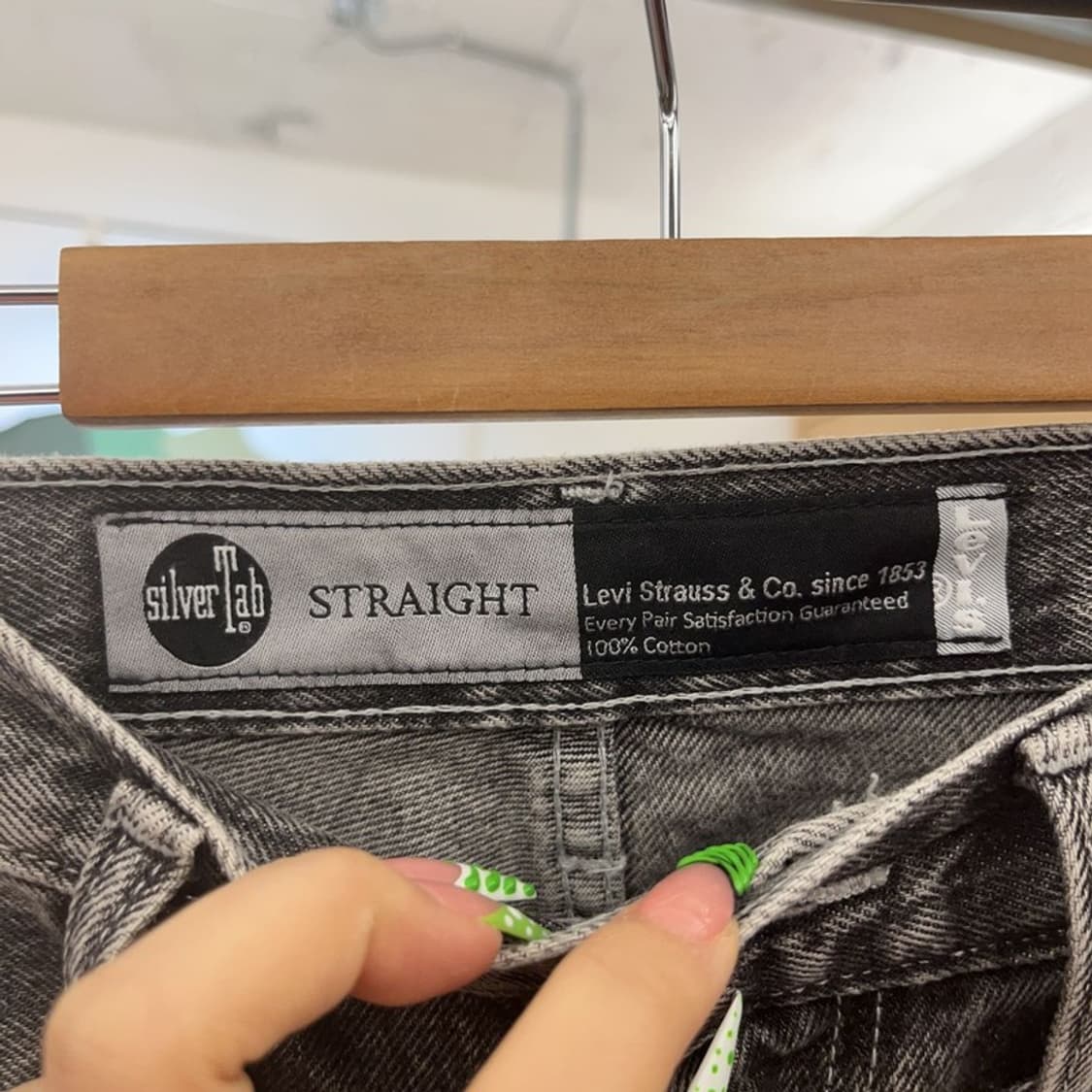 리바이스 실버탭 디스트로이드 흑청 데님팬츠 28인치 C08876 상품이미지5