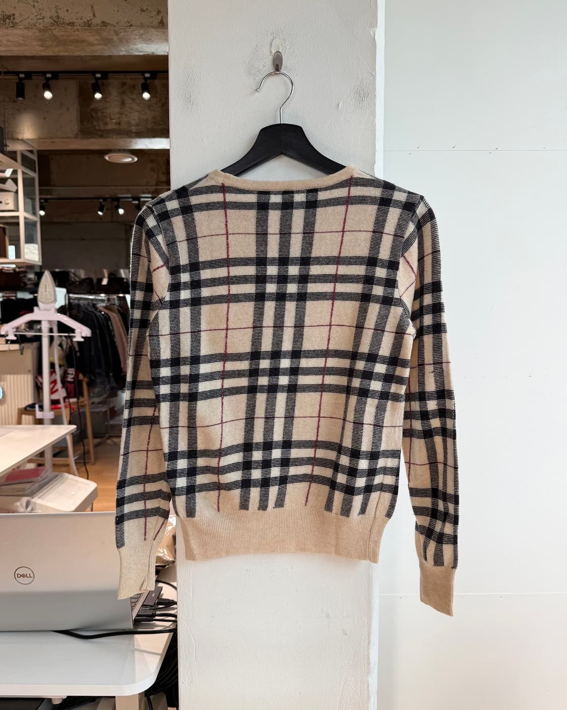버버리 베이지 노바체크 울 니트  상품이미지7