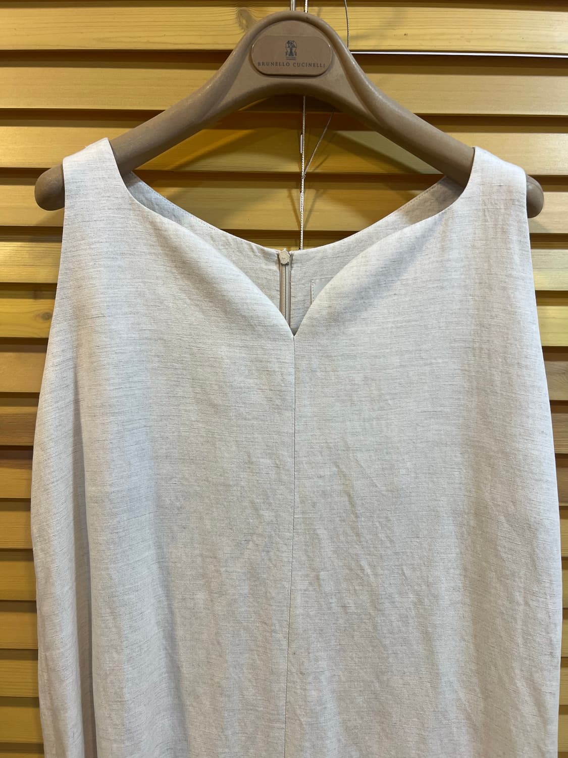 에콘 EKHON 여성 오트밀베이지 린넨원피스 슬리브리스원피스 상품이미지1