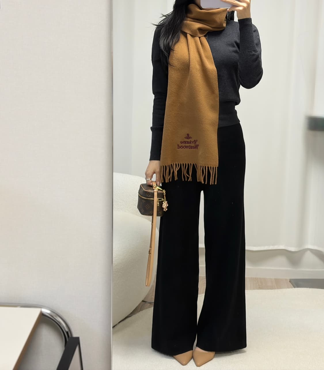 비비안웨스트우드 로고 울 머플러 상품이미지6