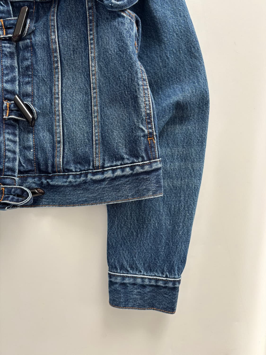 GANNI 가니 데님 숏 카라 더플 자켓 상품이미지6