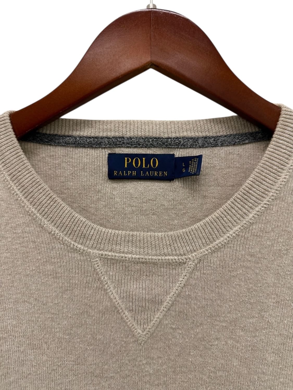 폴로 니트 롱슬리브 오트밀베이지 (L~XL) 상품이미지3