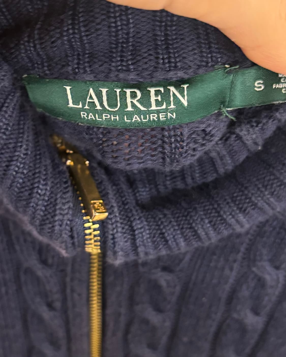 로렌 랄프 로렌 네이비 케이블 니트 집업 상품이미지7