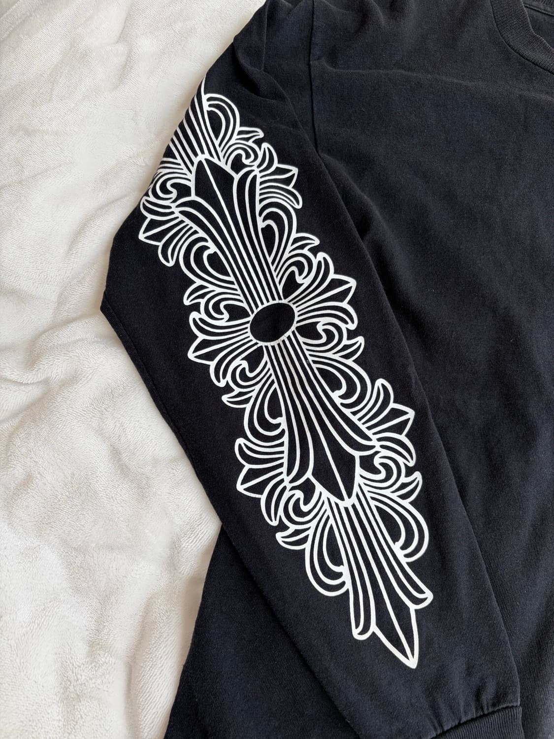 [M/95] 크롬하츠 로스앤젤레스 플로랄 롱슬리브 블랙 상품이미지3