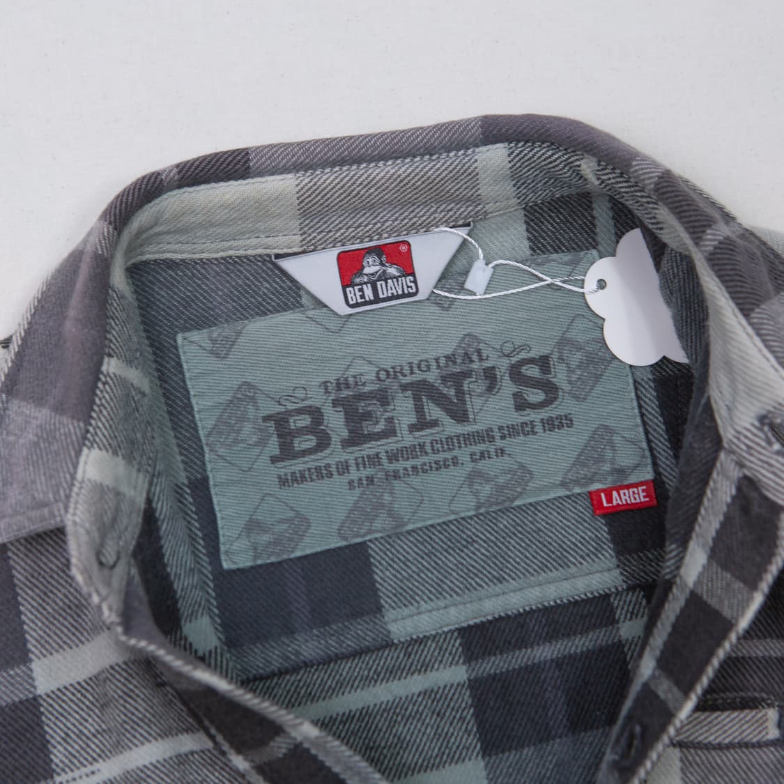 벤 데이비스 화이트 라벨 플레이드 셔츠 자켓 상품이미지3