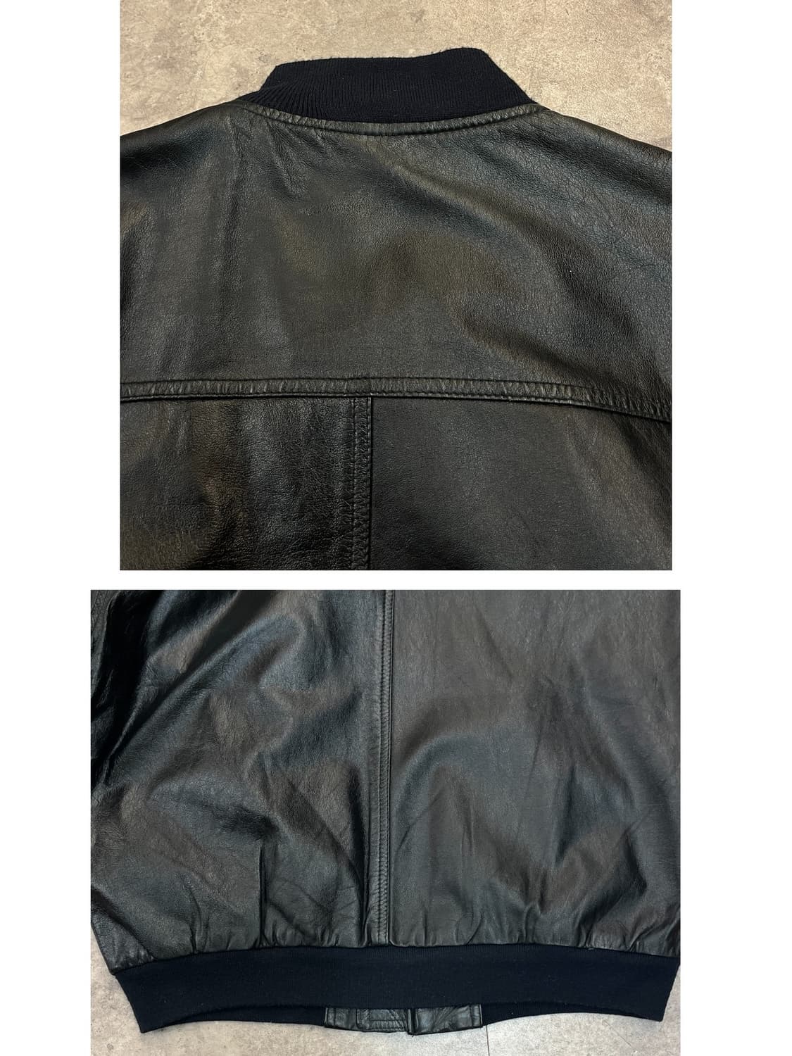 나프나프 빈티지 레더 집업 자켓 블랙 L #csz1991 상품이미지6
