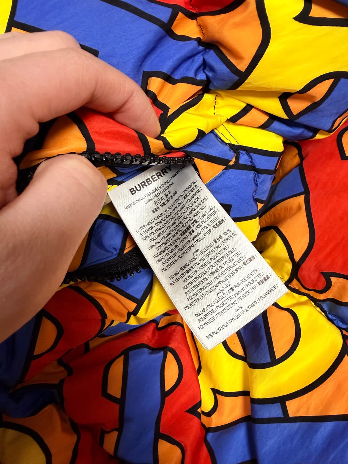 버버리 모노그램 프린트 달스톤 다운 패딩 자켓 양면 100 상품이미지6