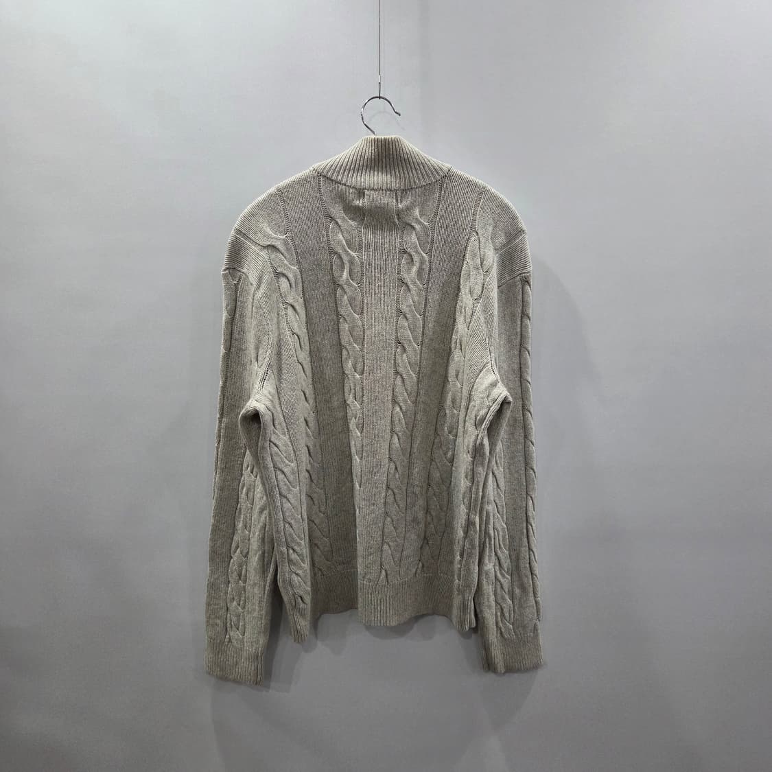 폴로랄프로렌 풀오버 하프집업 캐시미어 블랜드 케이블 니트 M 상품이미지4