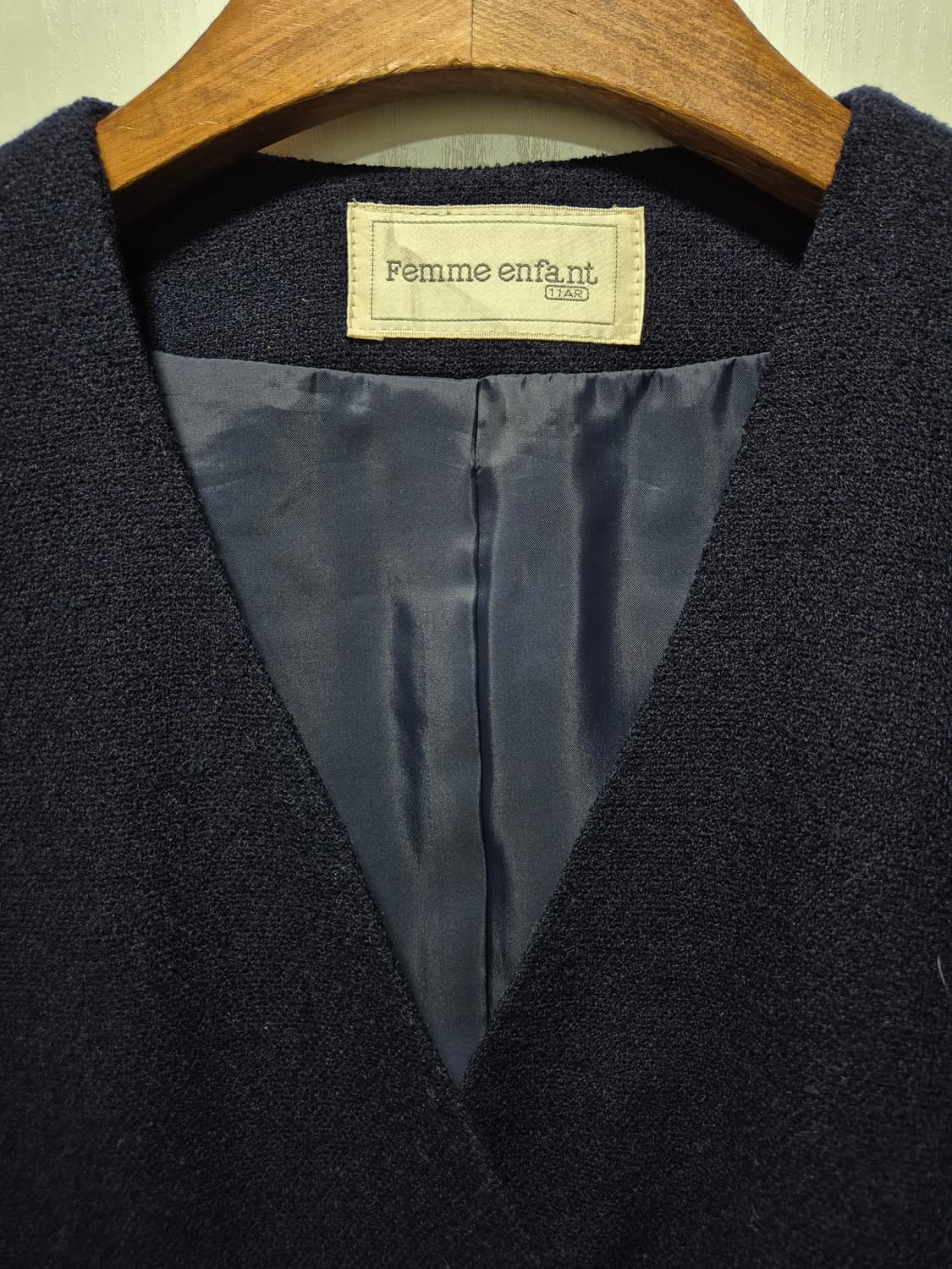 빈티지 네이비 금장 버튼 원피스 상품이미지2