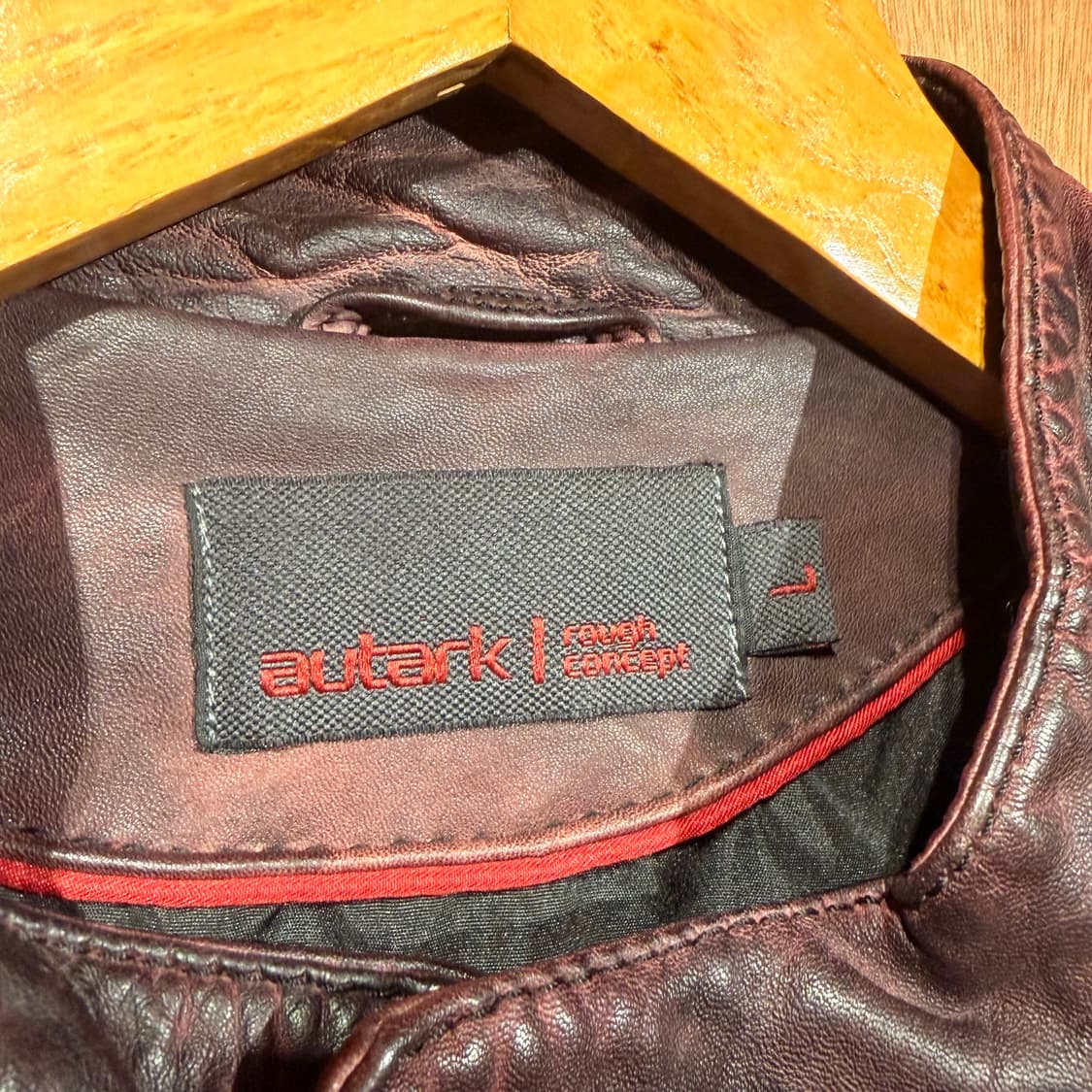 AUTARK 버건디 램스킨 라이더 자켓 L 양가죽 상품이미지2